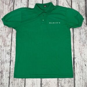 Vintage Screen Stars Green Polo Shirt Classic Style 1980s Country Club Shirt